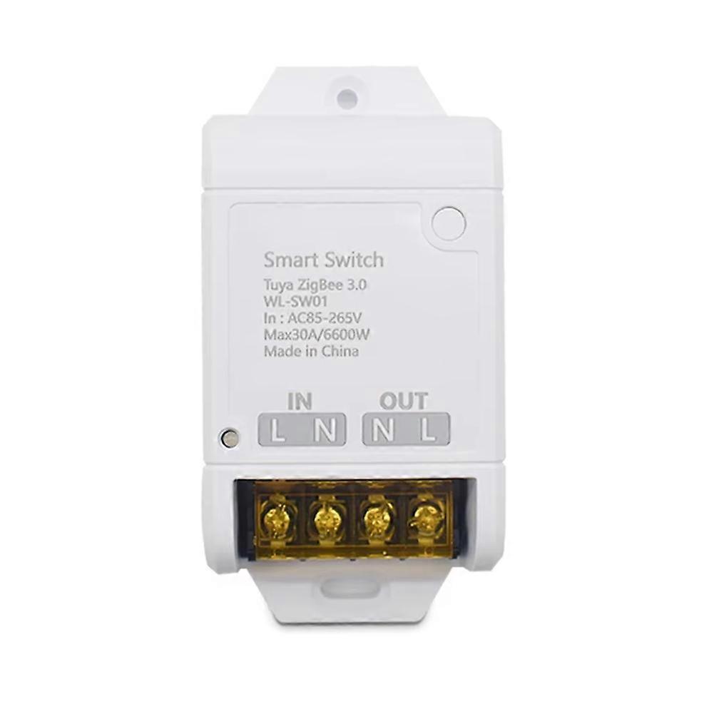 Zigbee 3.0 Tuya Smart Home Automation Switch Relay 30A 6600W Wireless Module Controller Timer Smart Light Receiver