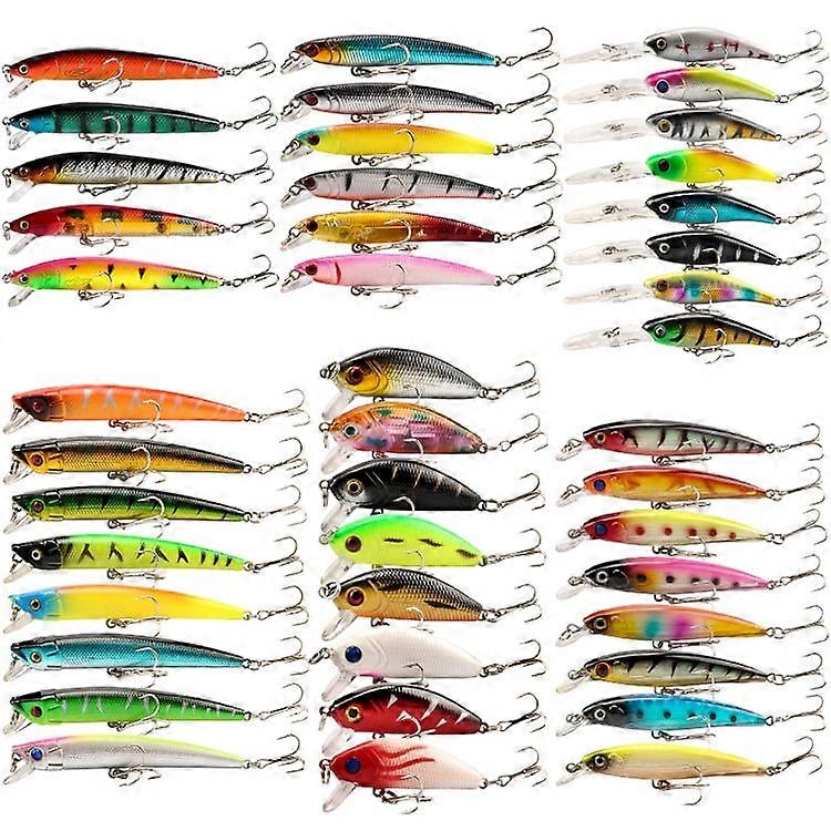 10-teiliges Angelköder-Set, Jigs, Minnow-Köder, Fischköder-Simulation, künstlicher Köder