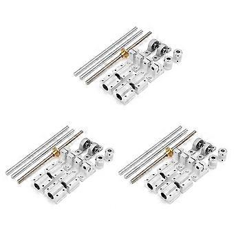 45stk 200mm optisk akse styrelejehuse aluminium skinneaksel ledeskruestang glidebøsning akselkobling