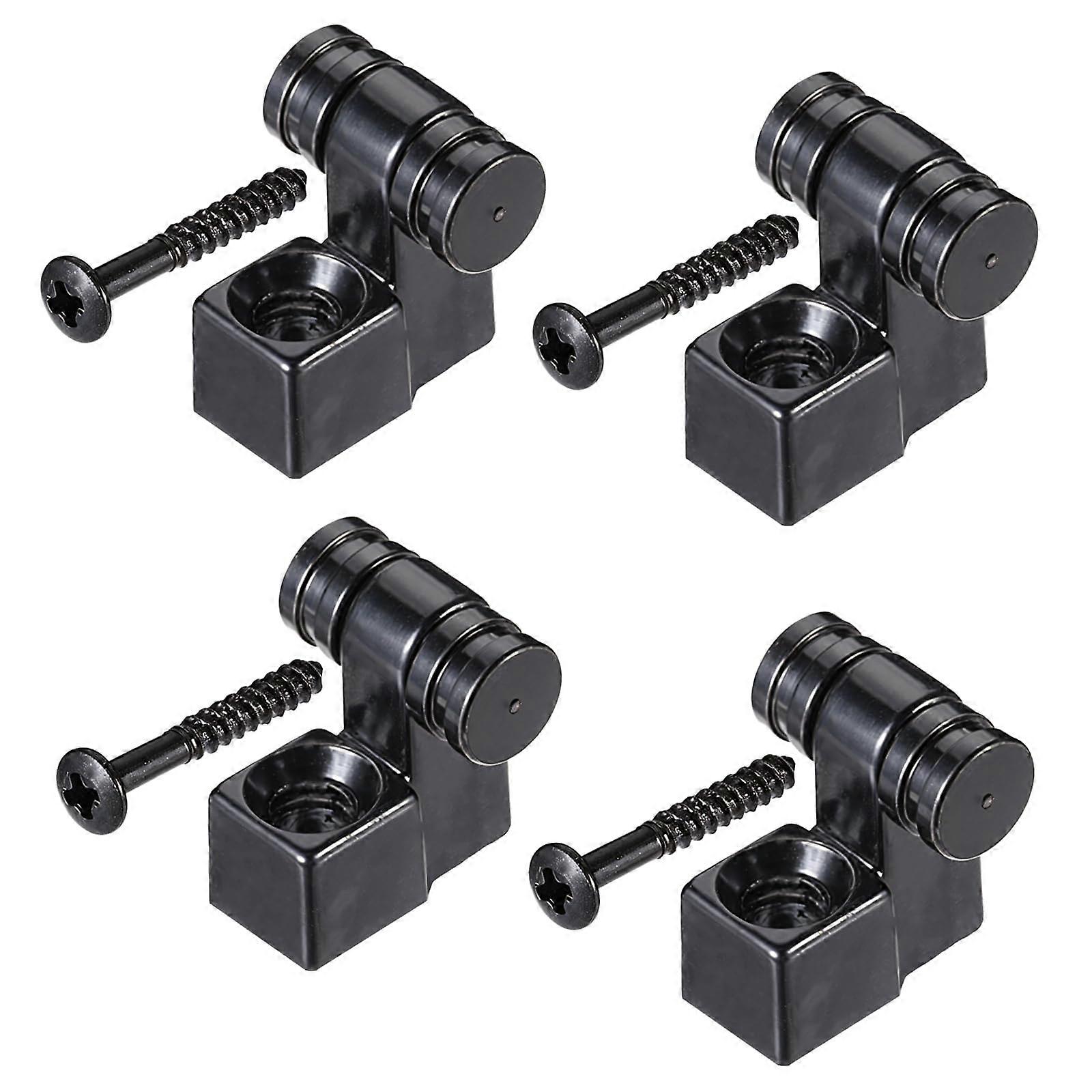 Black Roller String Retainers for Electric Guitar, Metal String Trees Set, Smoother Tuning Stability