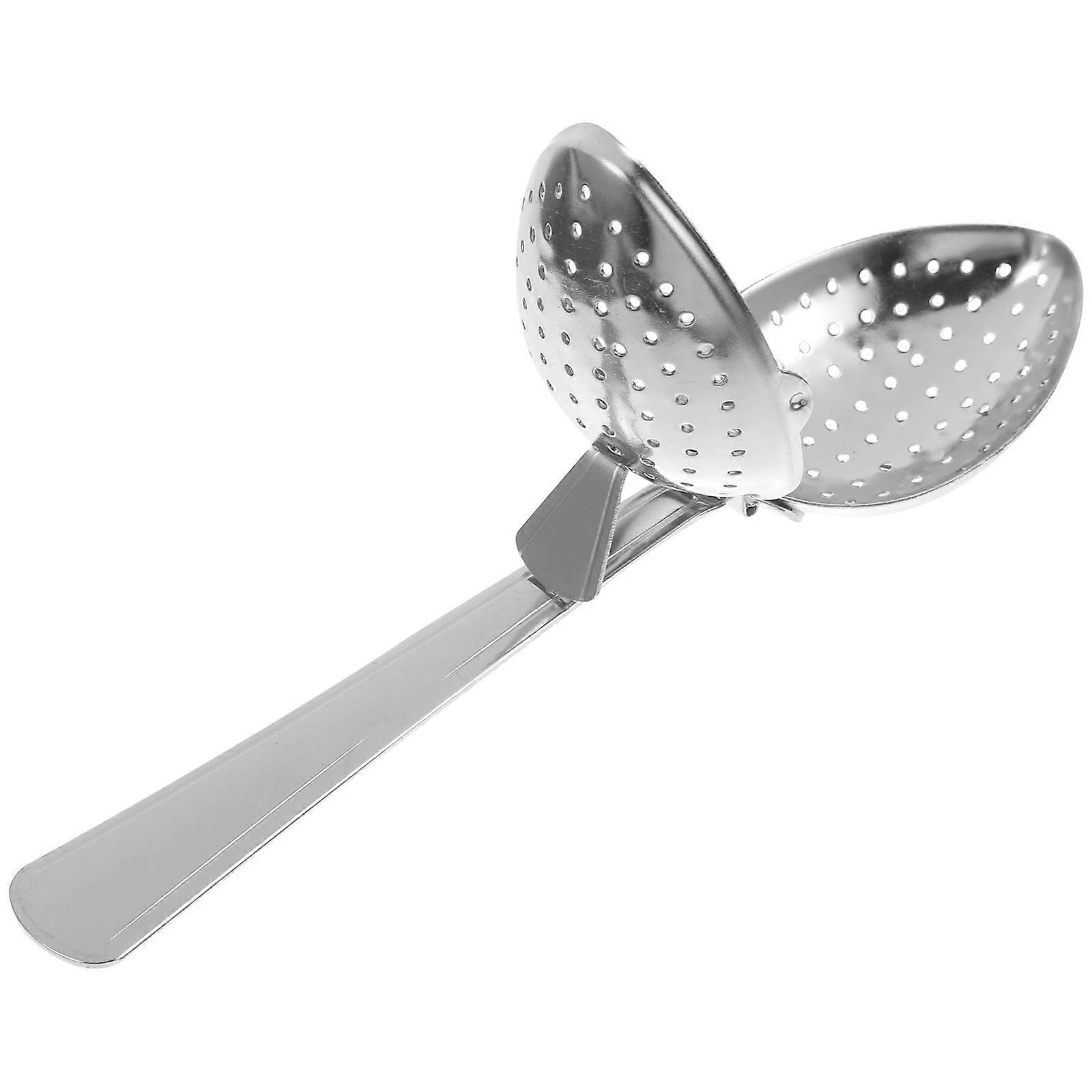 1pc Stainless Steel Pine Cotyledons Tea Strainer Infuser Filter Multi-function Tea Filter for Home (Silver)