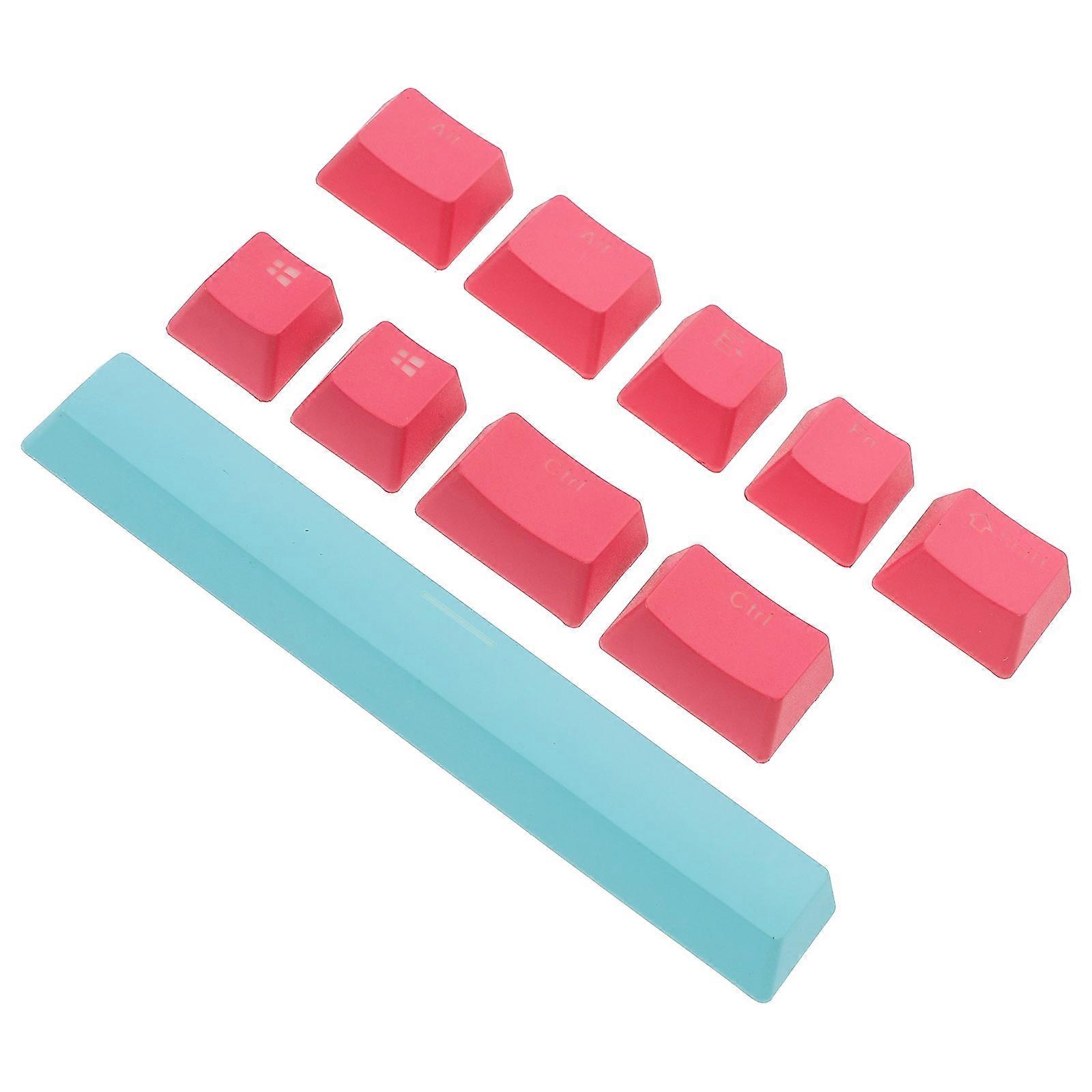 Mechanical Keyboard Caps for DIY Replacement 8Pcs Translucent Pink Pbt Keycaps