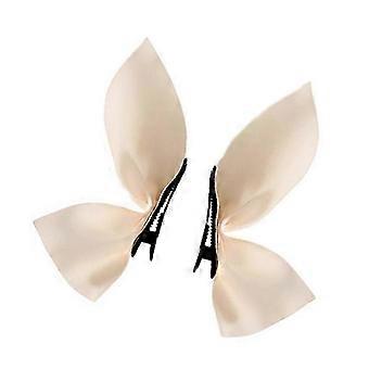 Bow Side Hair Clip Spring Clamp Satin Lovely Beautiful Half Piece Side Bow Tie Clip for Hair Decoration