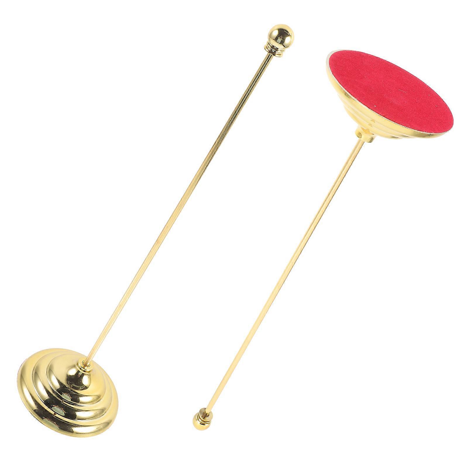 Golden Plastic Flag Pole for Desktop Flag Stand Practical 10Pcs Kit
