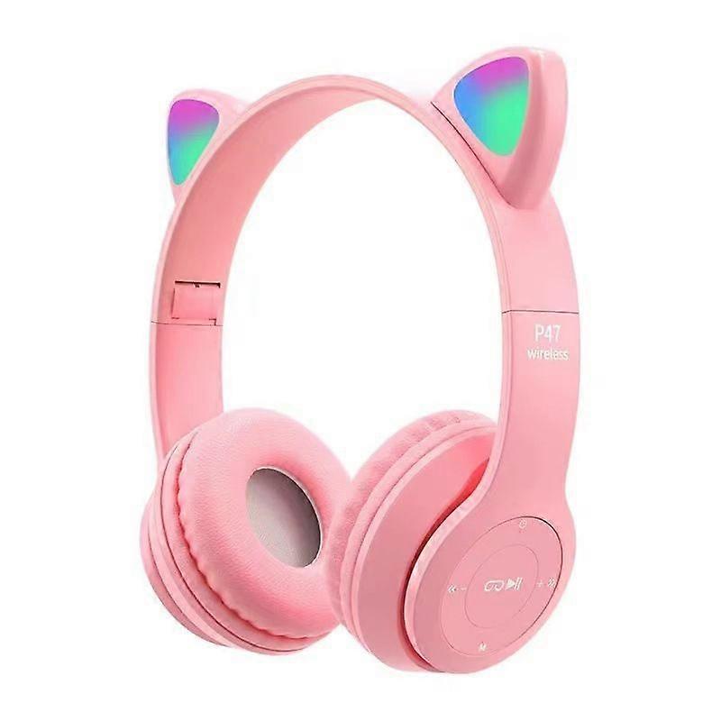 Rgb Light Wireless Bluetooth Headphone Cat P47
