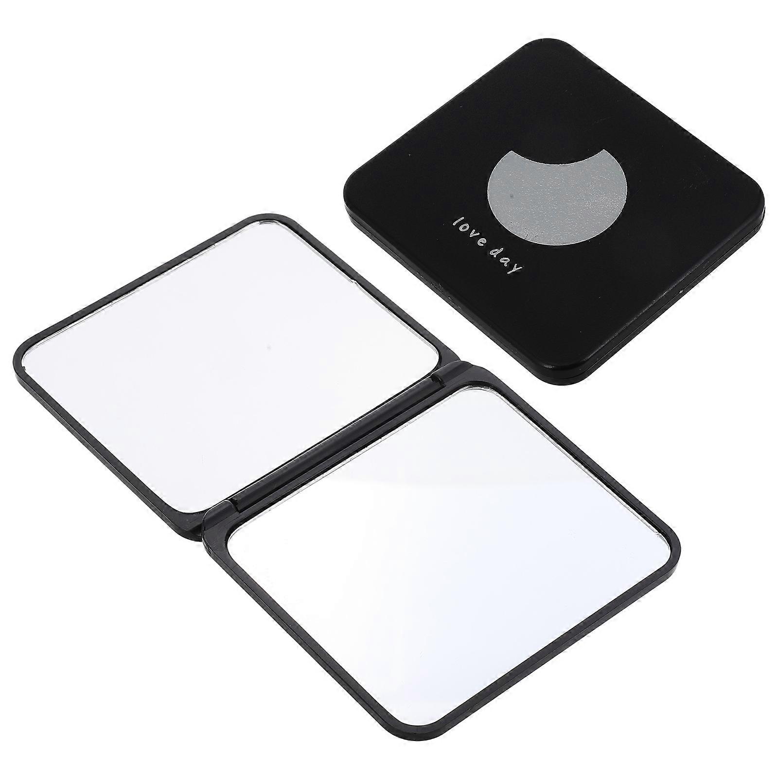 Compact Makeup Mirror Foldable with Magnification 2Pcs for Portable Use