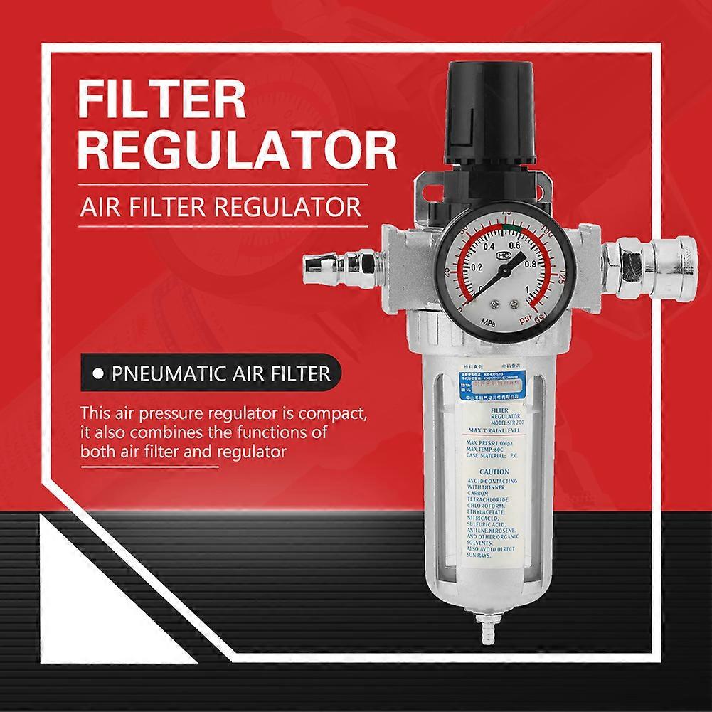 Rc1/4" Air Compressor Moisture Water Trap Filter Regulator with Mount Connection