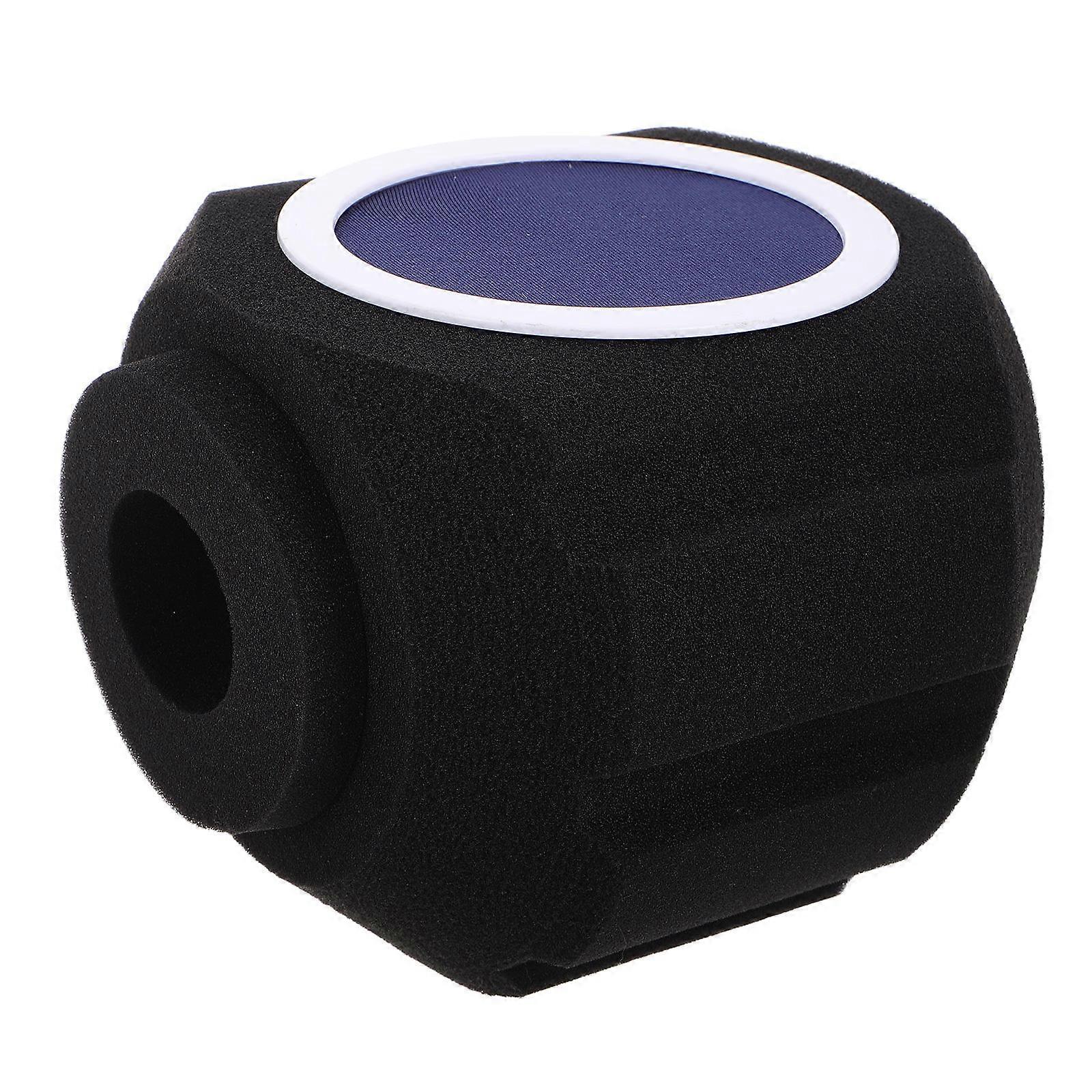 Black Microphone Sponge Filter for Studio Recording Portable Vocal Isolation Booth