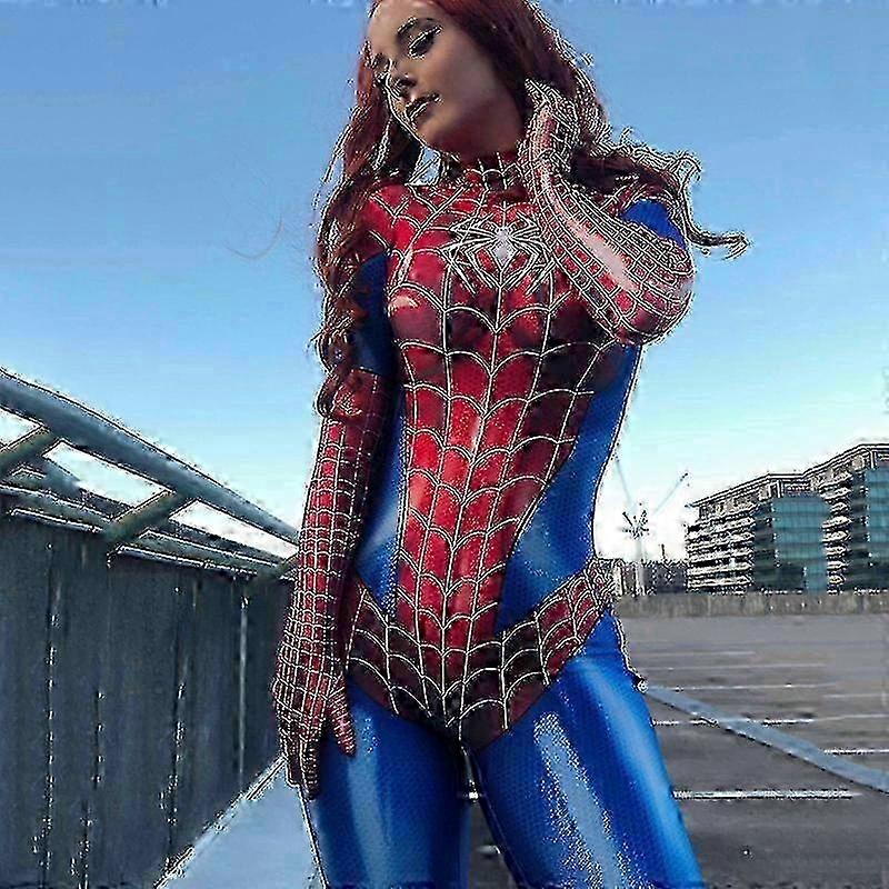 2026 Women Cosplay Costume Spider-Man/Venom Role Play Suit One-Piece Jumpsuits for Halloween New