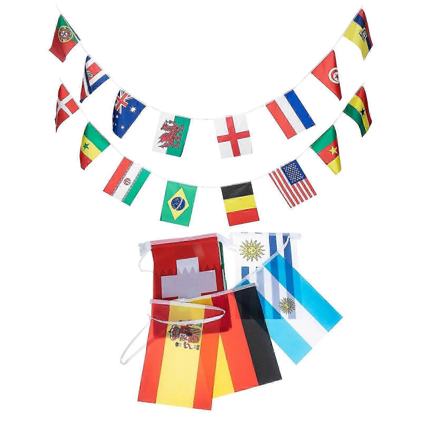 Polyester String Flag Banner for Decoration 32 Countries