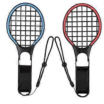 Tennis Racket for Realistic Experience Controllers Games Accessories (Blue and Red)