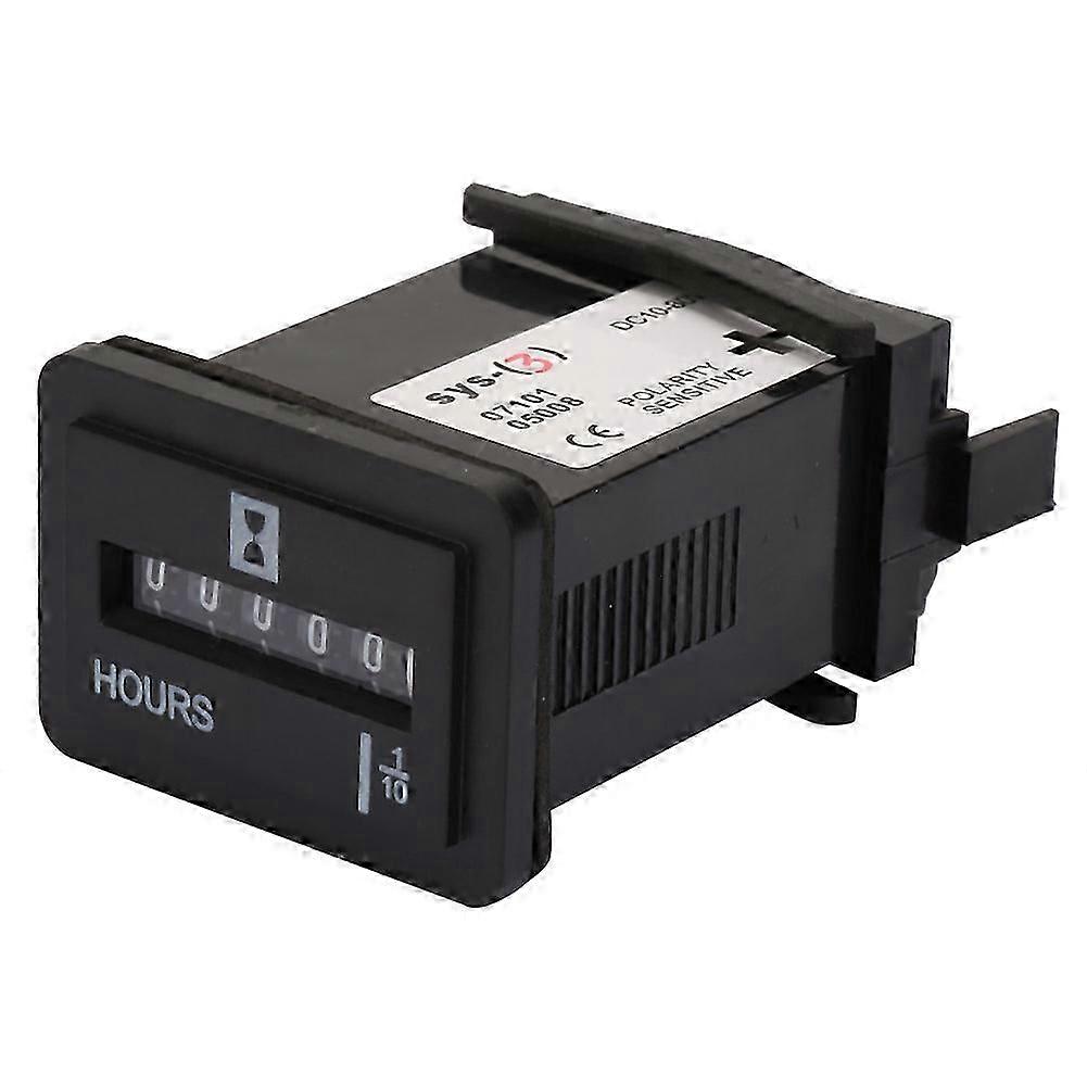 10-80V AC/DC 99999.9 Hours Quartz Hour Meter Compatible withEngine Generator Time Counting