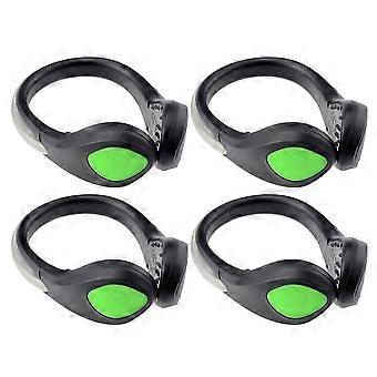 Clips lumineux LED pour chaussures, 8 pièces, pour la sécurité lors de la course nocturne.