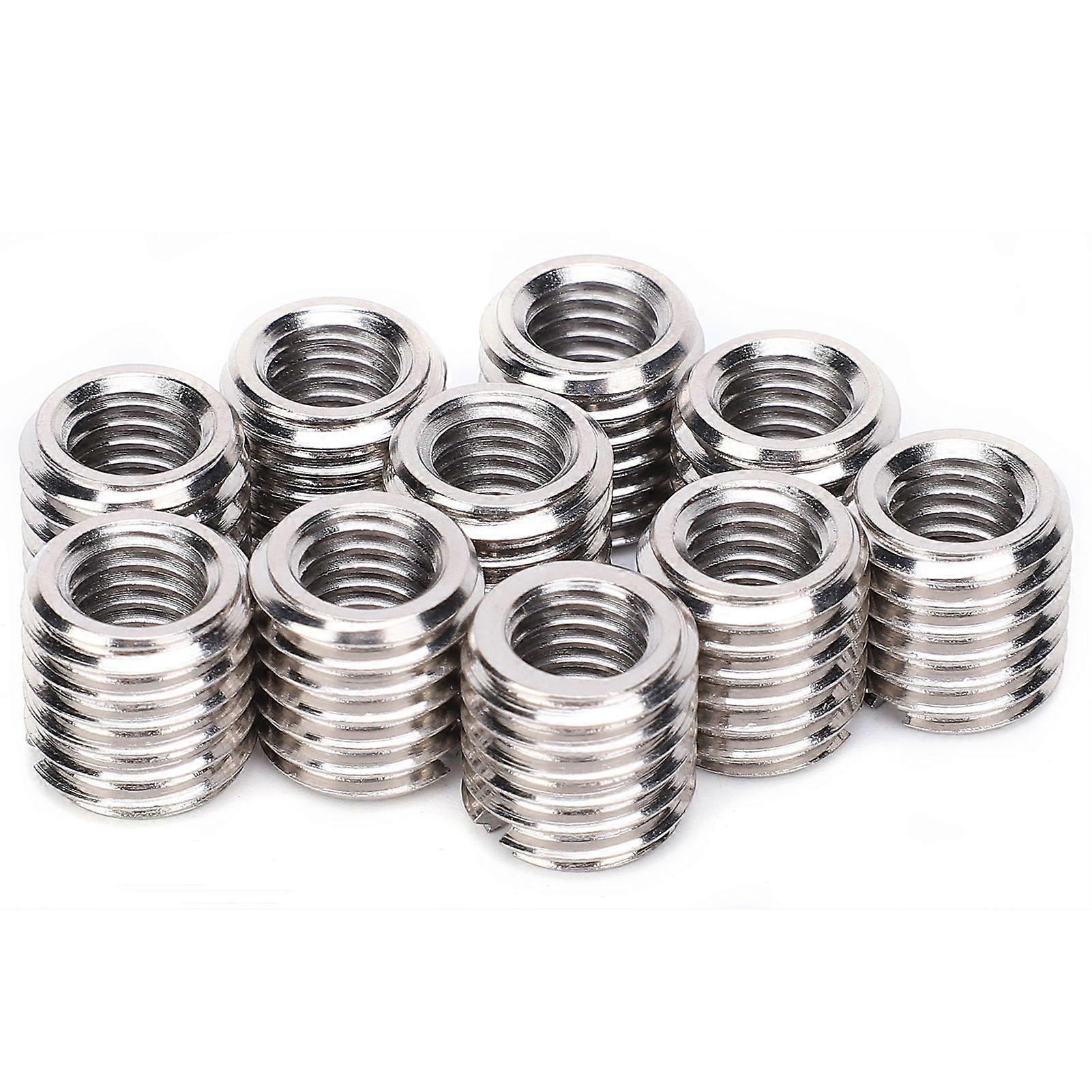 10Pcs Repair Nut Slotted Reducing Thread Bushing Screw Sleeve Conversion Insert  Nut