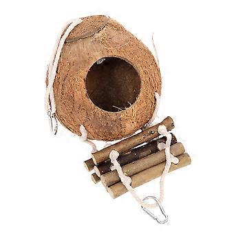Brown Wear-Resistant Bird Nest Hamster House for Pet Use 3Sets