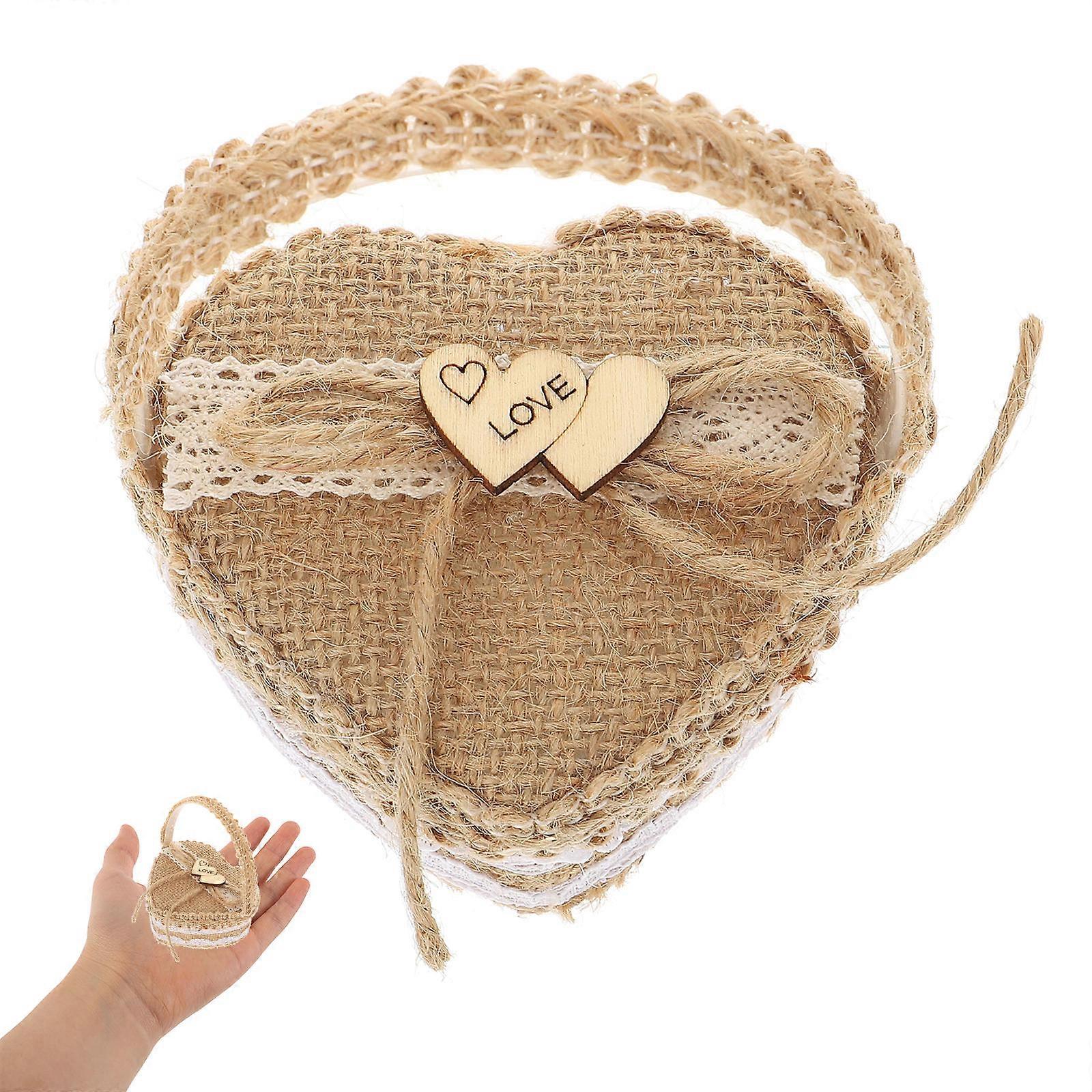 1pc Creative Wedding Ring Basket Practical Wedding Ring Box Handy Basket