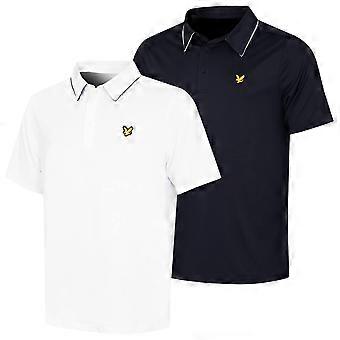 Polo de golf transpirable y cómodo para hombre de Lyle & Scott con cuello en contraste.