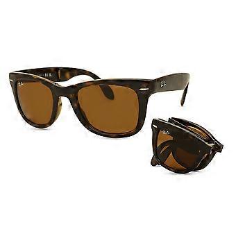 Ray-Ban RB4105 Wayfarer Folding 710 Full Rim Light Havana Men Wayfarer Sunglasses UV3 Original