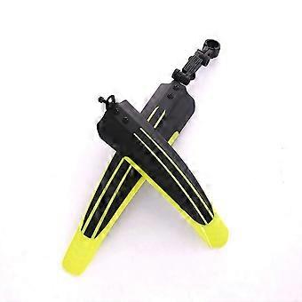 2 fargerike terrengsykkel mudguards, gjørme fjerning fliser tilbehør, flying dragon mudboard riding utstyr (svart gul)