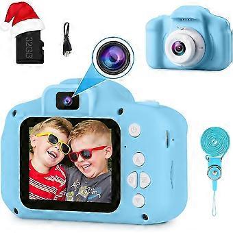 GKTZ Speelgoed voor meisjes van 3-8 jaar, digitale videocamera voor peuters, camcorder voor kinderen, verjaardagscadeau voor meisjes van 3, 4, 5, 6, 7 en 8 jaar met 32GB SD-kaart