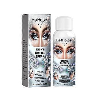 Sparkly Glitter Spray, Hår Krop Highlight Shimmer Prom Festival Bash Glitter Spray