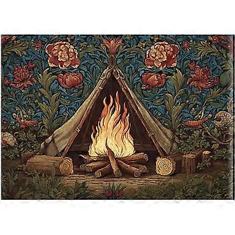 Vintage Floral Camping Jigsaw Puzzle William Morris Style Cottagecore Art Puzzles SQZ391