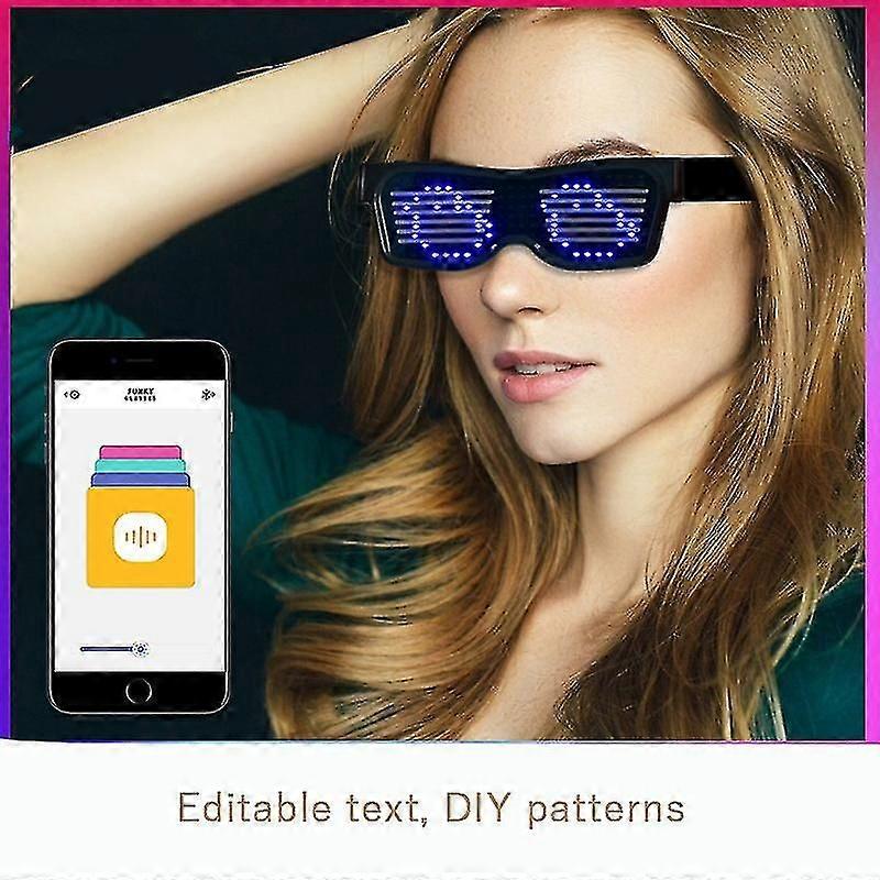 Óculos inteligentes led acender óculos com Bluetooth