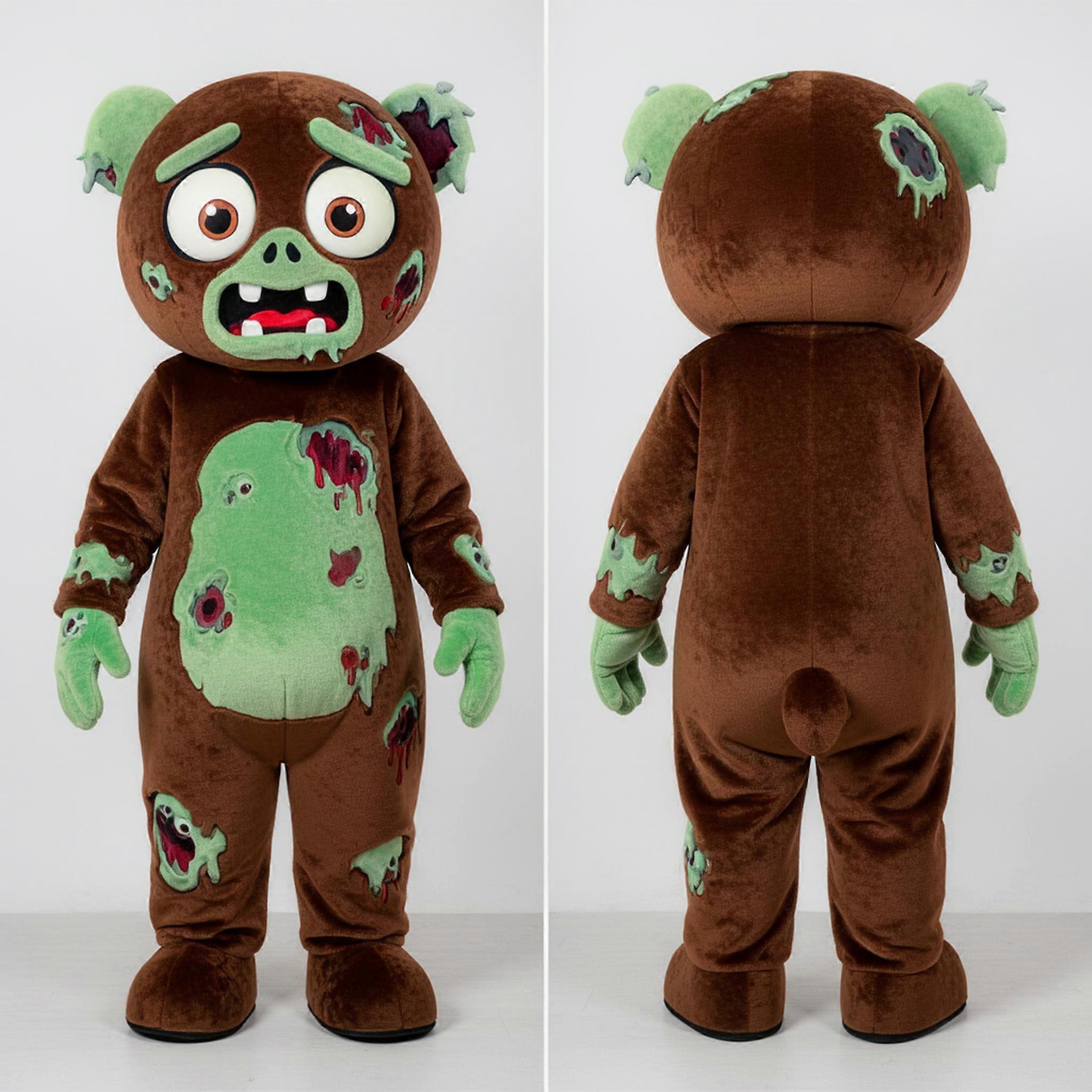 MASTICOT Dusty Brown Decaying Zombie Mascot