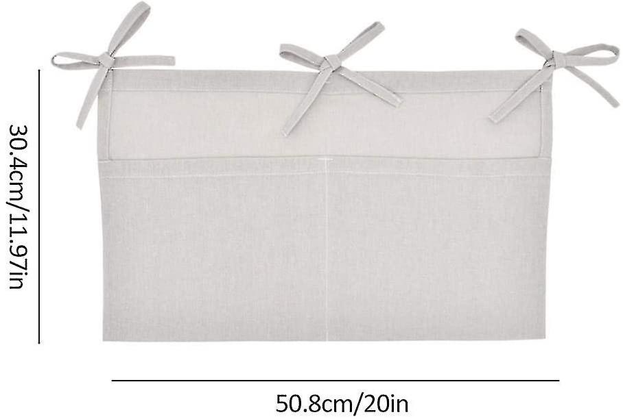 Pxcl Crib Organizers, Baby Crib Hanging Storage Bag With 2 Pockets, Very Suitable For Storing Clothes, Diapers, Toys