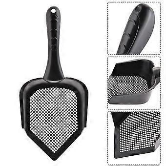 Cat Litter Scoop for Easy Cleaning Durable Black Plastic Pet Poop