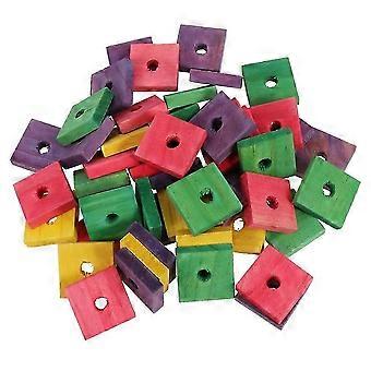 50pcs chewing toys wooden parrot hanging toys parrot wooden blocks swing bird chewing sticks