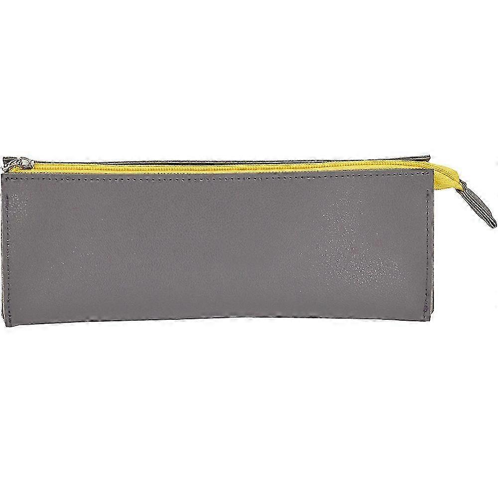Compact PU Leather Zipper Pouch Stylish