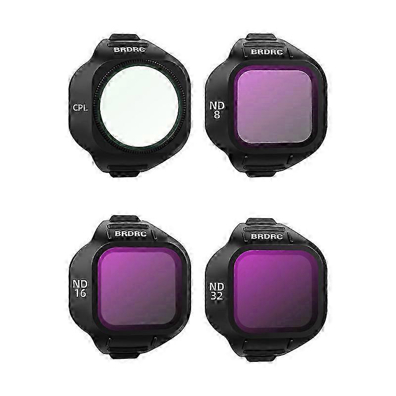 Scratch-resistant 4pcs Filter Kit Compatible with DJI Mini 5 Pro CPL+ND8+ND32+ND128