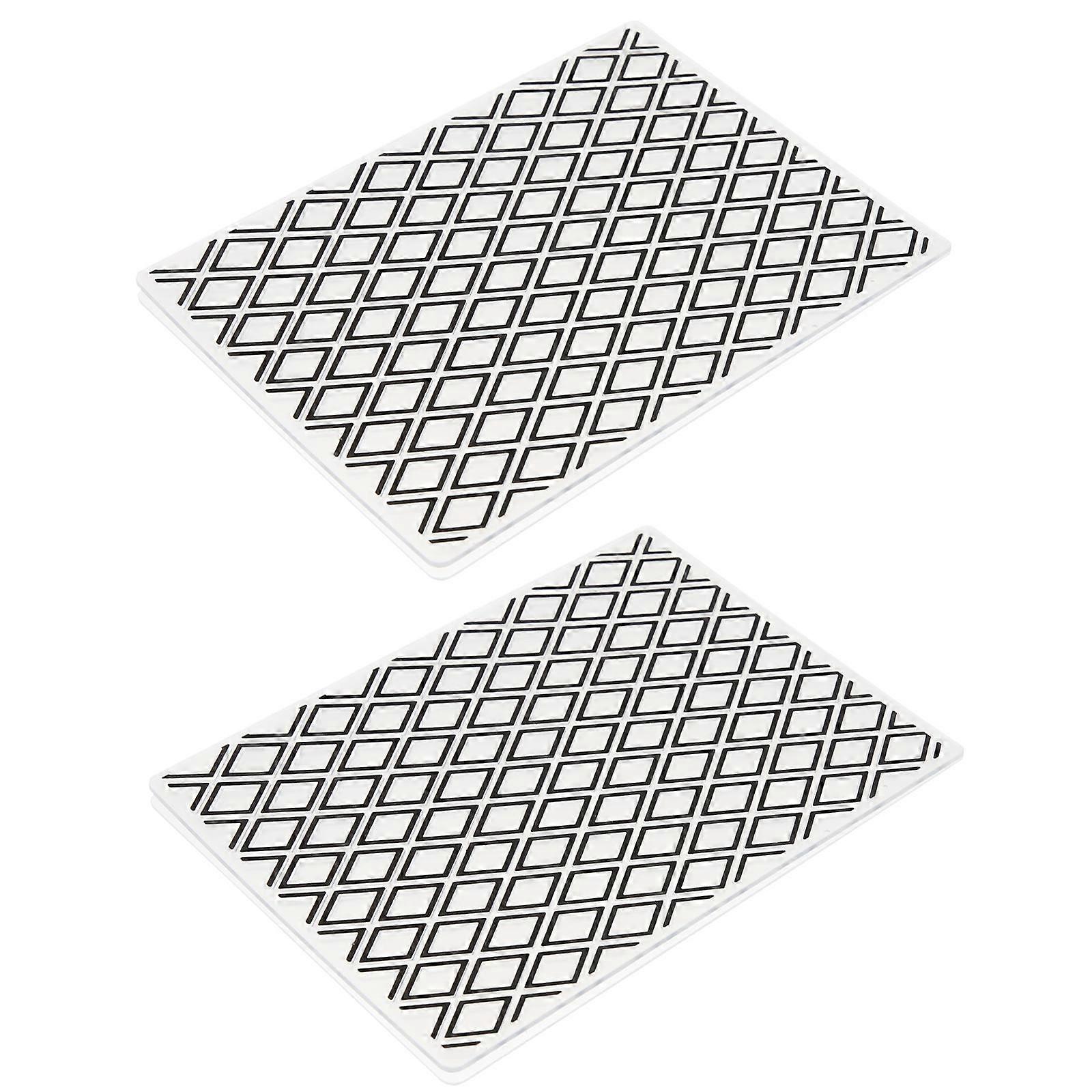 Diamond Embossing Template for Paper Craft 2Pcs Plastic Folders