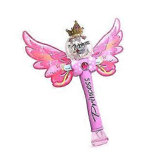 Princess Magic Bubble Blower Wand Machine compatible with Kid, Musical & Light Up W/ce