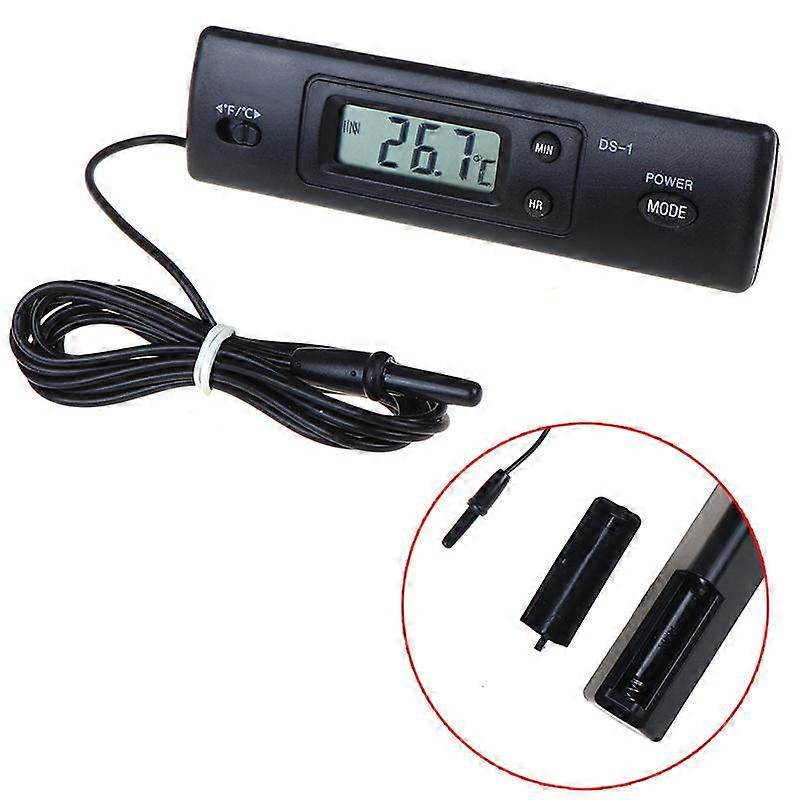 Auto Car In-Outdoor Thermometer W/Sensor For A/C Digital Lcd Display