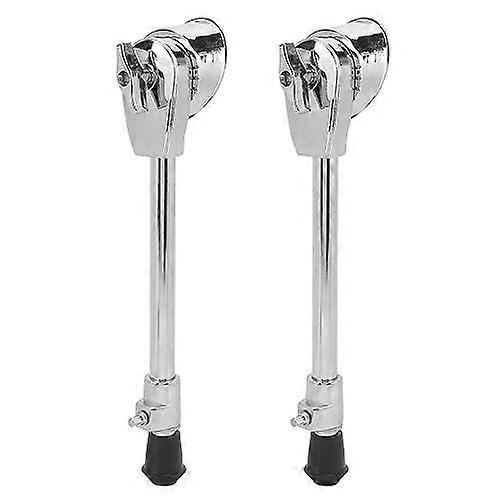 Adjustable Chrome Plated Bass Drum Spurs Replacement with Stable Support and Mounting Hardware