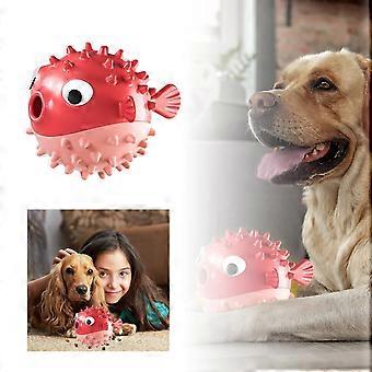 Interactive Dog Chew Toy with  Dispensing and Squeaky Play for Small Breeds B 10x10x8cm
