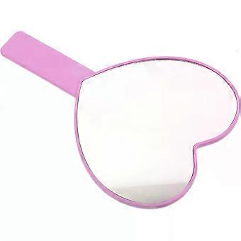 Heart Shaped Hand Held Mirror Portable Compact Makeup Mirror with High Definition for Women Travel and Home Use