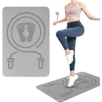 Springseilmatte, 40x60cm Rutschfeste Fitnessmatte, TPE Gymnastikmatte Stoßdämpfungspad, Yogamatte für Frauen-11