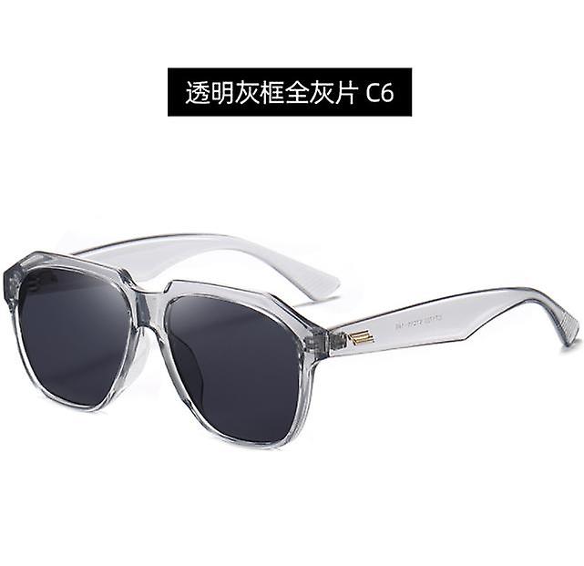 New Outlet Men's And Women's Fashion Wild Tr Frame Sunglasses Retro Big Frame Street Shooting Sunshade Mirror