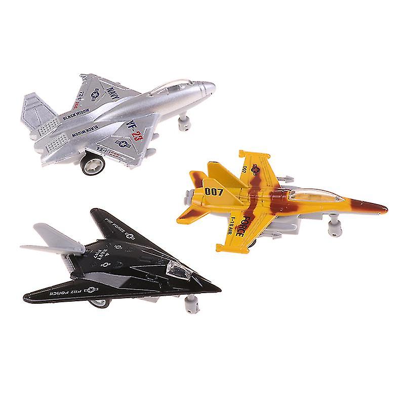 Alloy Planes Pull Back Airplane Aircraft Model Toys With Stealth Bombers