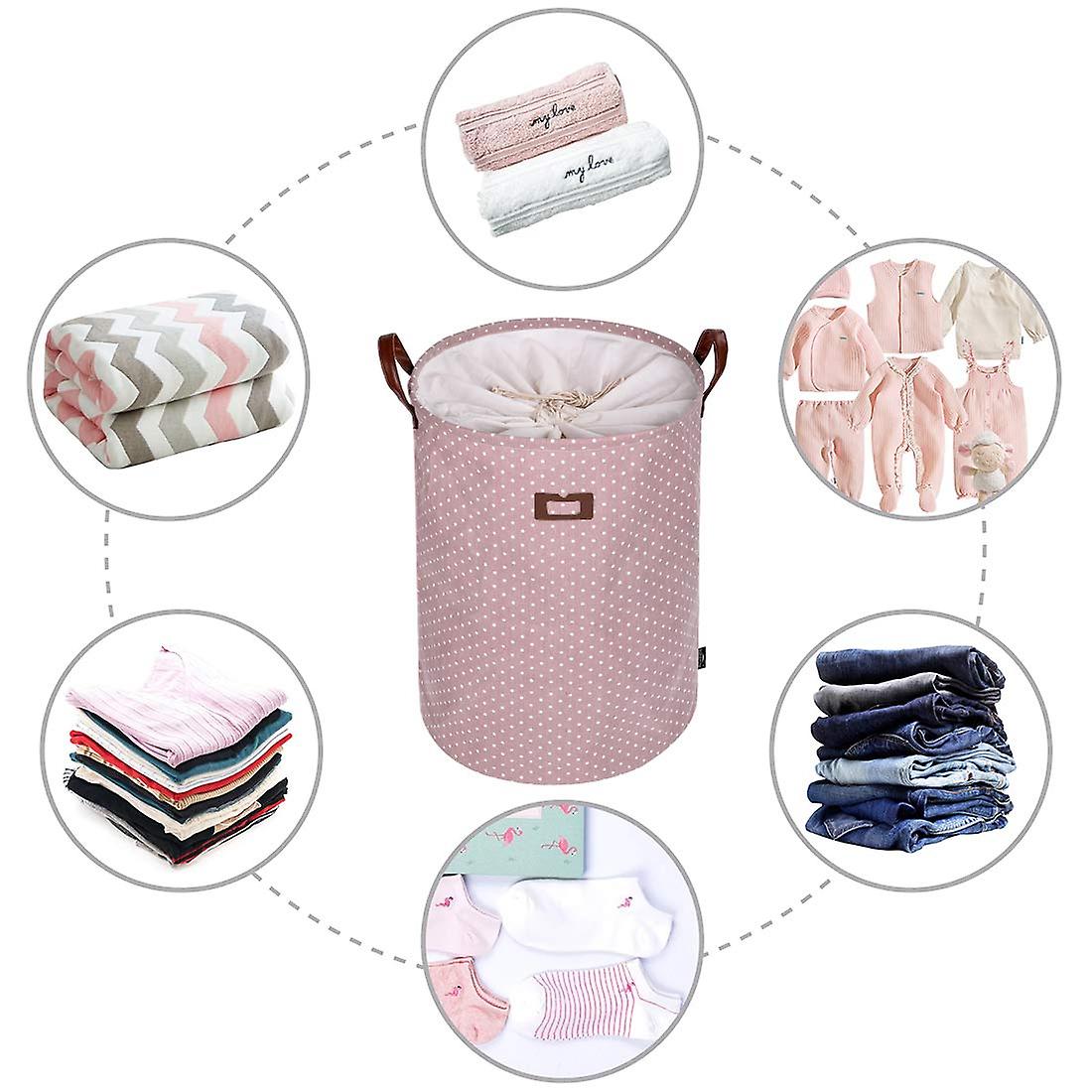 2 Sacs à Linge Suspendus - Grande Capacité 77x50 Cm, Nylon Blanc, Rangement Vêtements/Jouets