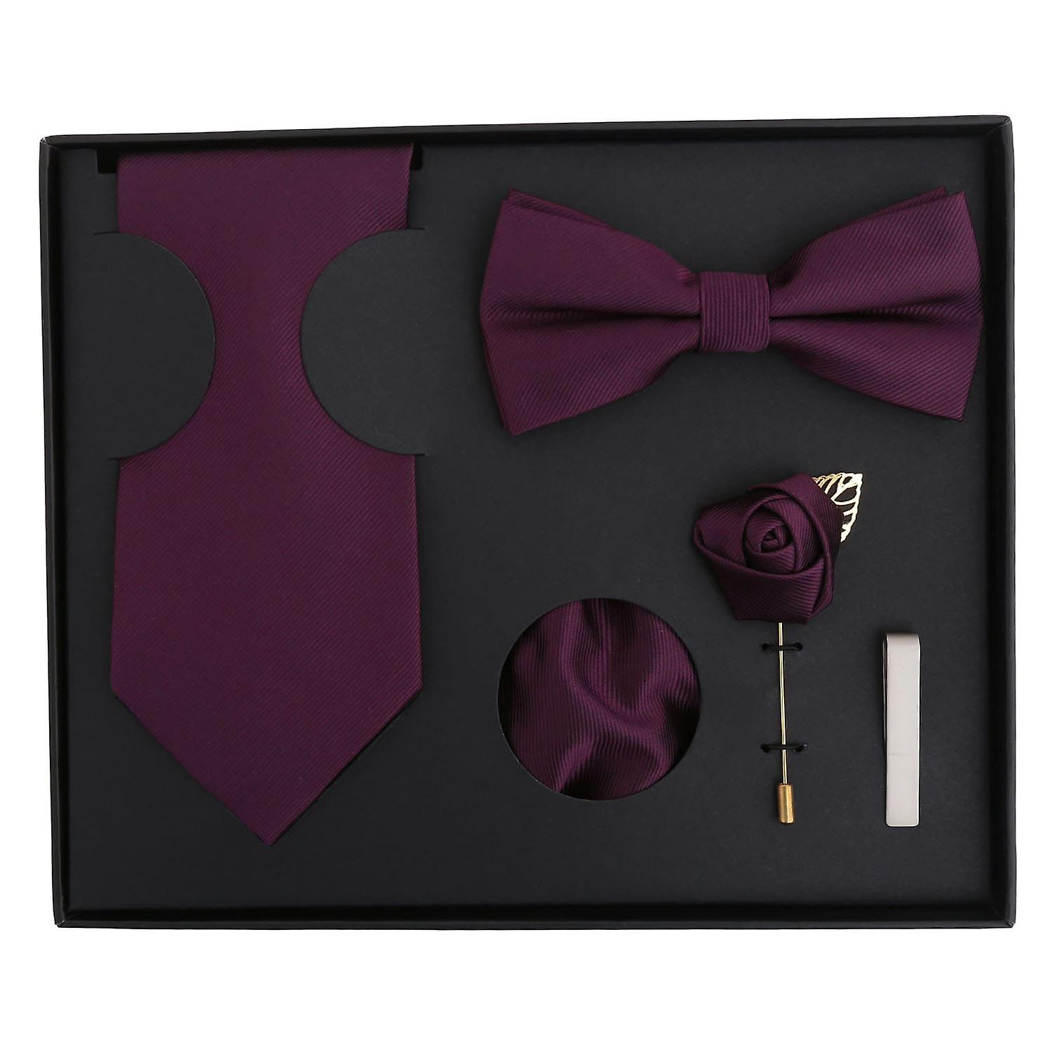 Tawny Port Plain Twill Tie 5pc Gift Box Set
