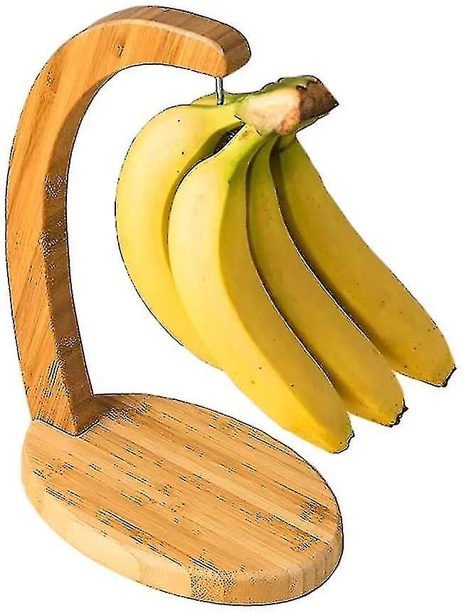 Banana Tree Hanger With Hook Grape Holder Banana Stand Wood Bamboo Utensils Fruit Storage Rack