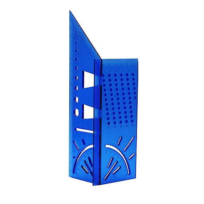 Blue 1 Angle Measuring Square Woodworking Scribe measuring Ruler