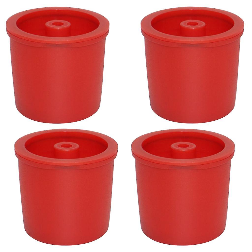 4 Stück nachfüllbare wiederverwendbare Kaffeefilter-Füllkapsel für Illy Red