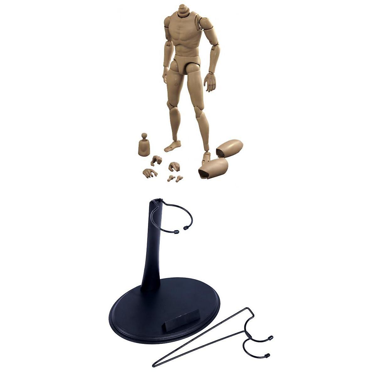 1/6 Display Stand Holder with Action Figure Black U-Type+Ring-Type x1