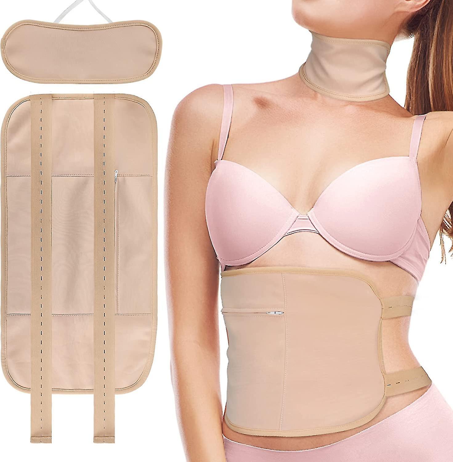 2 قطعة زيت الخروع حزمة التفاف ، قابلة لإعادة الاستخدام العضوية زيت الخروع حزمة كيت للبطن والرقبة ، حزمة زيت الخروع