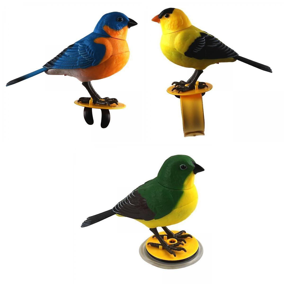 3x Activated Talking Parrot Pet Electronic Toy Voice Control Singing Bird